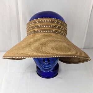 Magid | Accessories | Tan White Striped Sun Hat By Magid  display picture 1